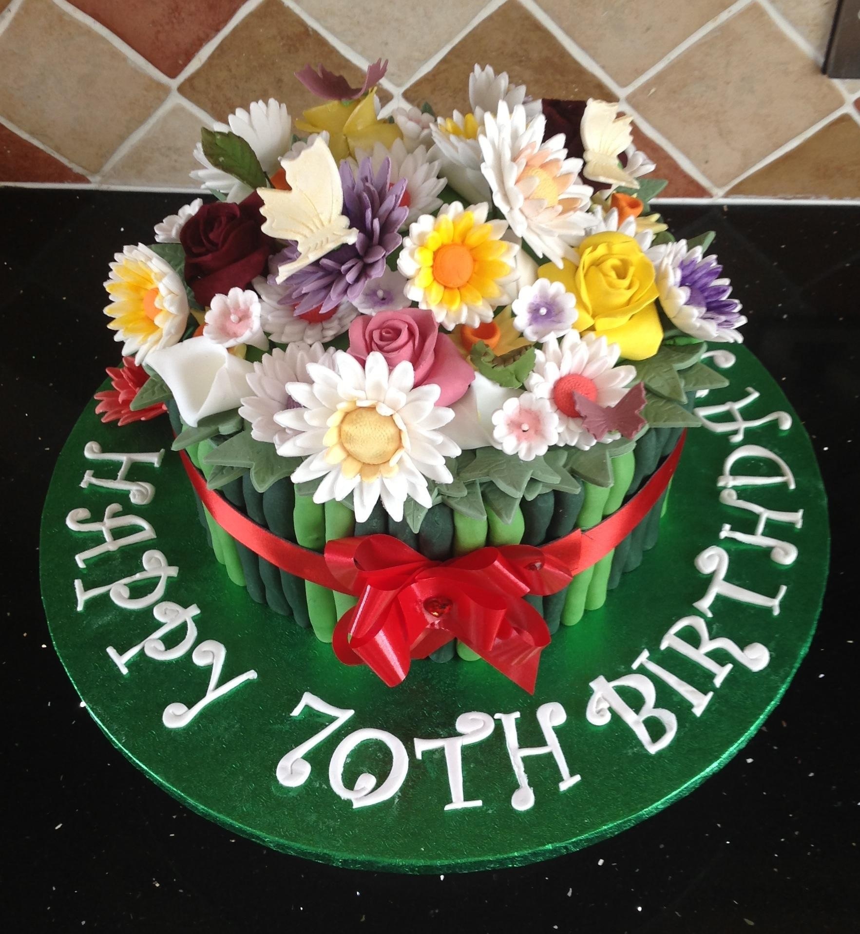 Flower bouquet cake - The Great British Bake Off | The Great British ...