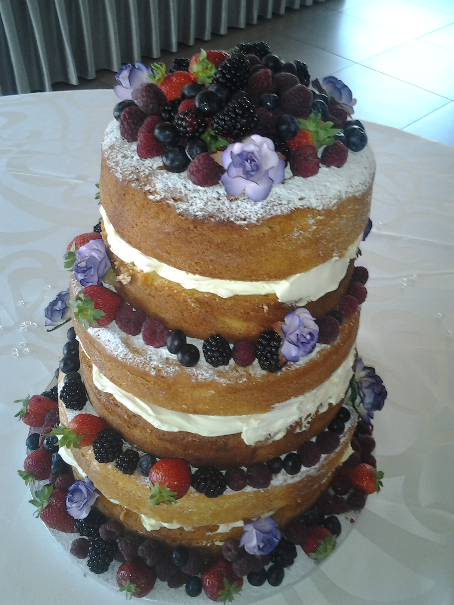 Summer Fruits Naked Wedding Cake The Great British Bake Off The Great British Bake Off